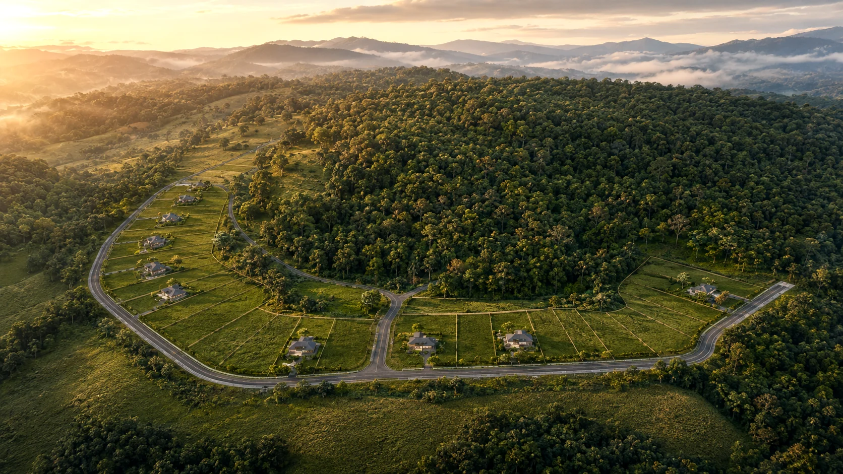 A visão do Rancho Tabuões implantado